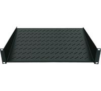 Intellinet 19 Inch Cantilever Shelf, 1U, 2-Point Front Mount, 150mm Depth, Black