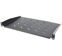 Intellinet 19" Cantilever Shelf, 1U, Shelf Depth 300mm, Vented, Max 25kg, Black, Three Year Warranty