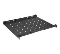 Intellinet 19" Fixed Shelf (adjustable) 1U 550mm shelf depth 550 to 750mm adjustable rail depth Max 20kg Black Lifetime warranty
