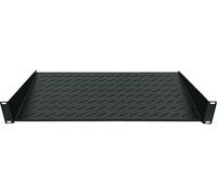 Intellinet 19 Inch Cantilever Shelf, 1U, 2-Point Front Mount, 150mm Depth, Black