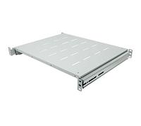 Intellinet 19 Inch Sliding Shelf, 1U, For 600 to 800 mm Depth Cabinets & Racks, shelf depth 350 mm, Grey