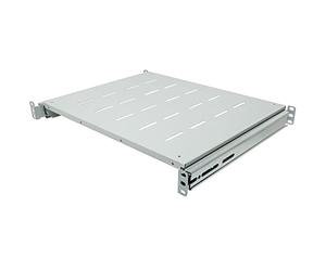 Intellinet 19 Inch Sliding Shelf, 1U, For 600 to 800 mm Depth Cabinets & Racks, shelf depth 350 mm, Grey