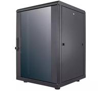 Intellinet 19" Network Cabinet - Free Standing 16U 600x600mm (width x depth) Black Flatpack Max 1500kg Multi-Point Door Lock One Lock Per Side Panel Usable Depth 123 to 373mm IP20 rated Rack Steel