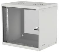 Intellinet 19" Network Cabinet - Wall Mount (Basic) 9U 560mm Deep Grey Flatpack Max 50kg Usable Depth 500mm Glass Door 19" Rack Parts for wall installation (eg screws and rawl plugs) not included