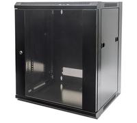 Intellinet Network Cabinet, Wall Mount (Standard), 12U, Usable Depth 260mm/Width 510mm, Black, Flatpack, Max 60kg, Metal & Glass Door, Back Panel, Removeable Sides,Suitable also for use on desk or floor, 19",Parts for wall install (eg screws/rawl plugs) n