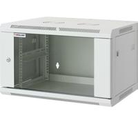 Intellinet Network Cabinet Wall Mount (Standard) 6U Usable Depth 500mm/Width 540mm Grey Assembled Max 60kg Metal & Glass Door Back Panel Removeable Sides Suitable also for use on desk or floor 19"Part