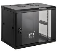 Intellinet Network Cabinet Wall Mount (Standard) 9U Usable Depth 350mm/Width 540mm Black Assembled Max 60kg Metal & Glass Door Back Panel Removeable SidesSuitable also for use on desk or floor 19"Part