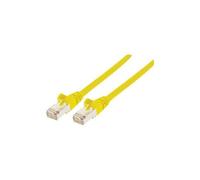 Intellinet Network Patch Cable Cat6 30m Yellow Copper S/FTP LSOH / LSZH PVC RJ45 Gold Plated Contacts Snagless Booted Lifetime Warranty