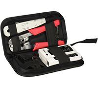 Intellinet 4-Piece Network Tool Kit, 4 Tool Network Kit Composed of LAN Tester, LSA Punch Down Tool, Crimping Tool and Cut and Stripping Tool