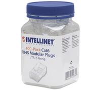 Intellinet 502399 RJ45 Cat5e Plugs, Solid Wire, 100piece, Clear, C...