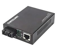 Intellinet 508209 Gigabit PoE+ Media Converter, 1000Base-T RJ45 Port to 1000Base-LX (SC) Single-Mode, 20 km (12.4 mi.), PoE+ Injector