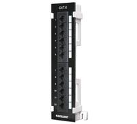 Intellinet 560269 Patch Panel,Cat6, Wall-mount, UTP, 12 Port, Black Black Wall-m