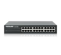 Intellinet 561273 24-Port Gigabit Ethernet Switch, 24 x 10/100/1000 Mbps RJ45 Ports, IEEE 802.3az Energy Efficient Ethernet, Desktop, 19" Rackmount