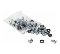 Intellinet Cage Nut Set (100 Pack) M6 Nuts Bolts and Washers Suitable for Network Cabinets/Server Racks Plastic Storage Jar Lifetime Warranty