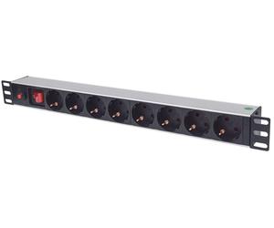 Intellinet 713986 19" 1U Rackmount 8-Output Power Distribution Unit (PDU), With