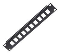 Intellinet Patch Panel, Blank, 10 Inch, 1U, 10-Port, Black