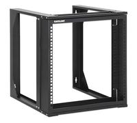 INTELLINET 716185 Wall Cabinet 19 Inch Open Frame 2 Bars Flat Pack 9U Black