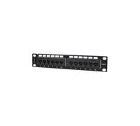 Intellinet 720748 12 Port(s) Network Patch Panel Jet Black X RJ-45 1U High