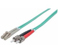 intellinet 751001 Glasfaser LWL Fiber Optic Kable Duplex LC/ST (50/125) OM3 2m A