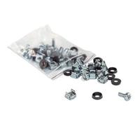 Intellinet Cage Nut Set (50 Pack) M6 Nuts Bolts and Washers Suitable for Network Cabinets/Server Racks Plastic Storage Jar Lifetime Warranty