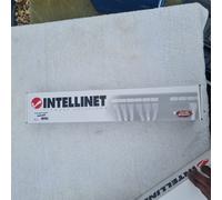 Intellinet Patch Panel, Cat6, FTP, 24-Port, 1U, Shielded, 90° Top-Entry Punch-Down Blocks, Grey