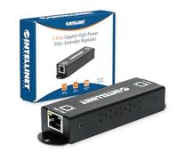 Intellinet Gigabit High-Power PoE+ Extender Repeater, IEEE 802.3at/af Power over Ethernet (PoE+/PoE), metal