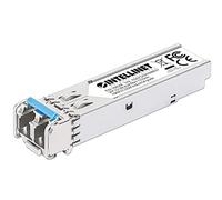 Intellinet Industrial Gigabit Fiber SFP Optical Transceiver Module 1000Base-LX (LC) Single-Mode Port, 10 km (6.2 mi.), MSA-compliant for Maximum Compatibility, Silver