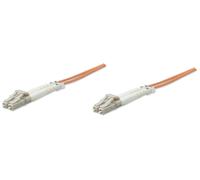 Intellinet LWL Anschlusskabel LC/LC 2M Multimode OM1 orange Patchkabel Duplex LC