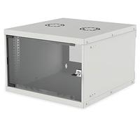 Intellinet Network Cabinet, Wall Mount (Basic), 6U, Usable Depth 340mm/Width 485mm, Grey, Flatpack, Max 50kg, Glass Door, 19", Parts for wall installation (eg screws and rawl plugs) not included, Three Year Warranty