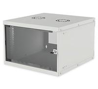 Intellinet 19" Network Cabinet - Wall Mount (Basic) 6U 560mm Deep Grey Flatpack Max 50kg Usable Depth 500mm Glass Door Rack Parts for wall installation (eg screws and rawl plugs) not included