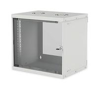 Intellinet 19" Network Cabinet - Wall Mount (Basic) 9U 400mm Deep Grey Flatpack Max 50kg Usable Depth 340mm Glass Door Rack Parts for wall installation (eg screws and rawl plugs) not included