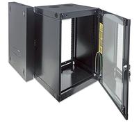 Intellinet Network Cabinet, Wall Mount (Double Section), 15U, 450 mm Depth, Black, Flatpack, Max 30 kg, 19 Inch, Three Year Warranty