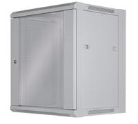 Intellinet Network Cabinet, Wall Mount (Standard), 12U, 450 mm Deep, Grey, Flatpack, Max 60 kg, Metal & Glass Door, Back Panel, Removeable Sides, Suitable also for use on a desk or floor, 19 Inch