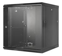 Intellinet Network Cabinet 19" Wall Mount (Standard) - 12U, 600mm, Black, Metal & Glass Door