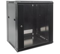 Intellinet Network Cabinet, Wall Mount (Standard), 15U, 600 mm Deep, Black, Flatpack, Max 60 kg, Metal & Glass Door, Back Panel, Removeable Sides, Suitable also for use on a desk or floor, 19 Inch