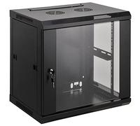 Intellinet Network Cabinet, Wall Mount (Standard), 20U, 600 mm Deep, Black, Assembled, Max 60 kg, Metal & Glass Door, Back Panel, Removeable Sides, Suitable also for use on a desk or floor, 19 Inch