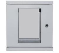Intellinet Network Cabinet, Wall Mount (Standard), 6U, 300 mm Deep, Grey, Assembled, Max 60 kg, Metal & Glass Door, Back Panel, Removeable Sides, Suitable also for use on a desk or floor, 10 Inch