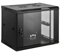Intellinet Network Cabinet Wall Mount (Standard) 9U Usable Depth 350mm/Width 540mm Black Assembled Max 60kg Metal & Glass Door Back Panel Removeable SidesSuitable also for use on desk or floor 19"Part