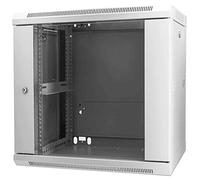 Intellinet Network Cabinet, Wall Mount (Standard), 9U, 450 mm Deep, Grey, Assembled, Max 60 kg, Metal & Glass Door, Back Panel, Removeable Sides, Suitable also for use on a desk or floor, 19 Inch