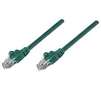 Intellinet Network Patch Cable, Cat5e, 1m, Green, CCA, U/UTP, PVC, RJ45, Gold Plated Contacts, Snagless, Booted, Polybag