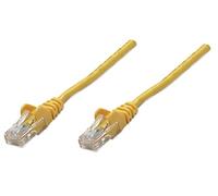 Intellinet Network Patch Cable, Cat5e, 1m, Yellow, CCA, U/UTP, PVC, RJ45, Gold Plated Contacts, Snagless, Booted, Polybag