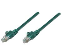 Intellinet Network Patch Cable, Cat5e, 5m, Green, CCA, U/UTP, PVC, RJ45, Gold Plated Contacts, Snagless, Booted