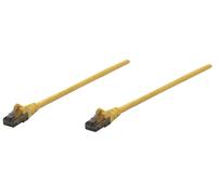 Intellinet Network Patch Cable, Cat6, 0.25 m, Yellow, Copper, U/UTP, PVC, Gold Plated Contacts, Snagless, Booted, Polybag