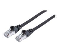 Intellinet Network Patch Cable, Cat6, 0.5m, Black, Copper, S/FTP, LSOH / LSZH, PVC, RJ45, Gold Plated Contacts, Snagless, Booted, Polybag