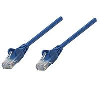 Intellinet Network Patch Cable, Cat6, 0.5m, Blue, Copper, U/UTP, PVC, RJ45, Gold Plated Contacts, Snagless, Booted, Polybag