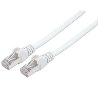 Intellinet Network Patch Cable, Cat6, 0.5m, White, Copper, S/FTP, LSOH / LSZH, PVC, RJ45, Gold Plated Contacts, Snagless, Booted, Polybag