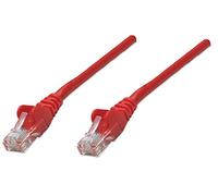 Intellinet Network Patch Cable, Cat6, 1.5m, Red, CCA, U/UTP, PVC, RJ45, Gold Plated Contacts, Snagless, Booted, Lifetime Warranty, Polybag