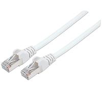 Intellinet Network Patch Cable, Cat6, 1m, White, Copper, S/FTP, LSOH / LSZH, PVC, RJ45, Gold Plated Contacts, Snagless, Booted, Polybag
