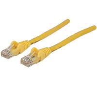 Intellinet Network Patch Cable, Cat6, 1m, Yellow, CCA, U/UTP, PVC, RJ45, Gold Plated Contacts, Snagless, Booted, Polybag
