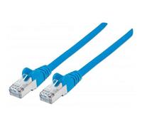 Intellinet Network Patch Cable Cat6 20m Blue Copper S/FTP LSOH / LSZH PVC RJ45 Gold Plated Contacts Snagless Booted Lifetime Warranty